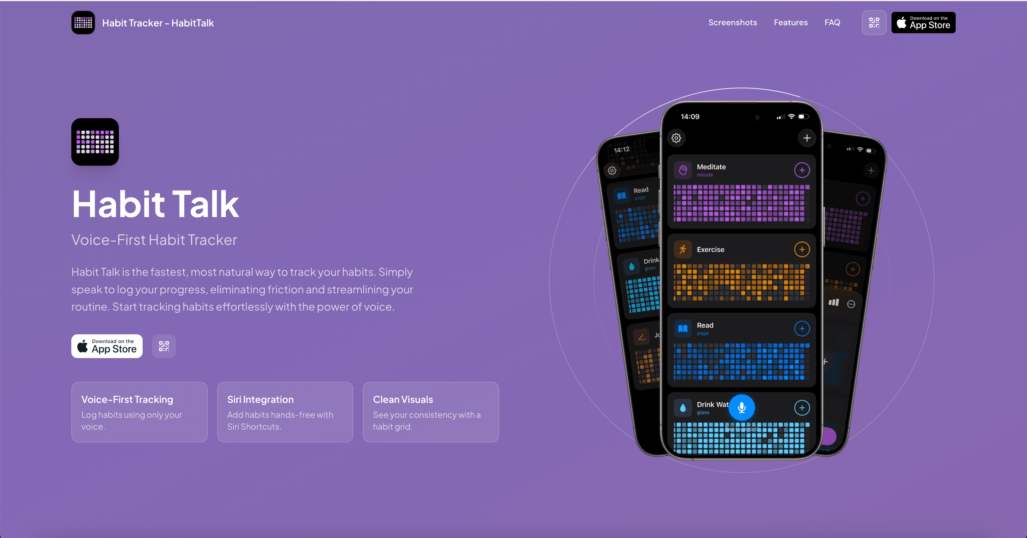 Live app landing page example